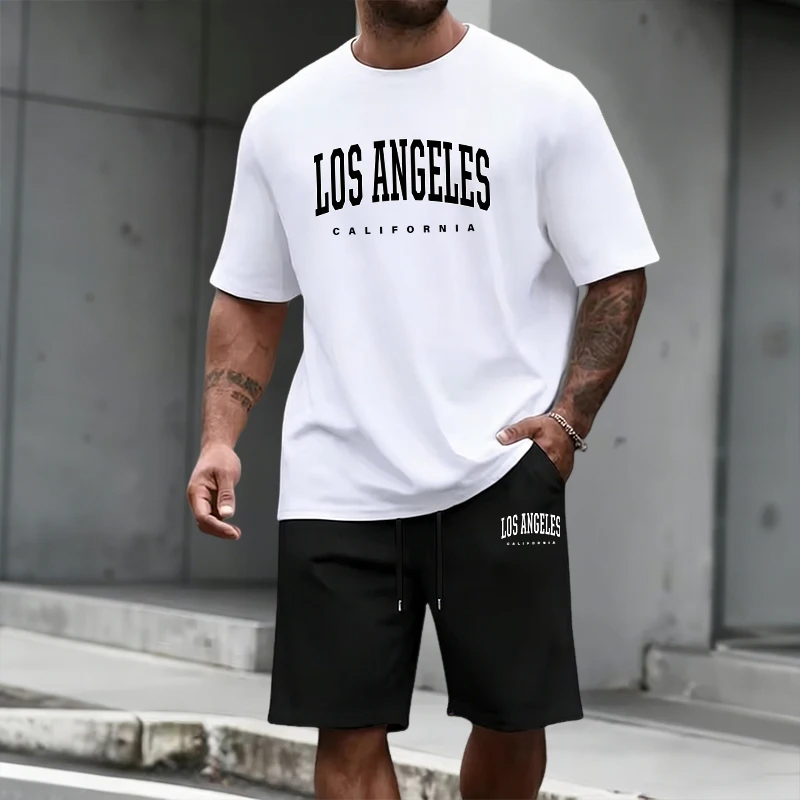 Men'S Fashion Looks - 남성 트레이닝복 반팔 상의와 무릎 길이