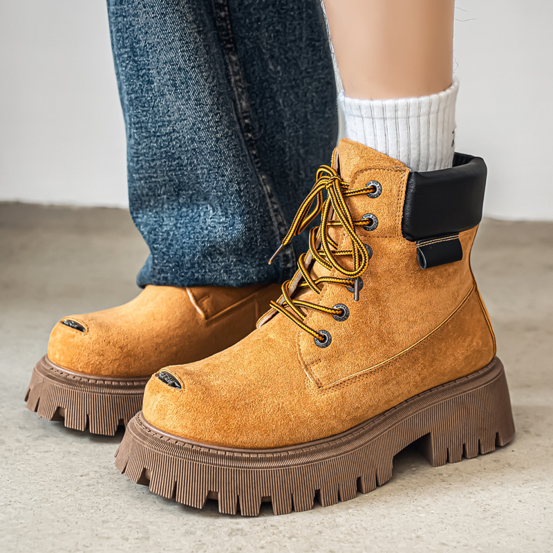 Fashion Men'S Boots - 클래식 하이탑 부츠 아웃도어 가죽 남성