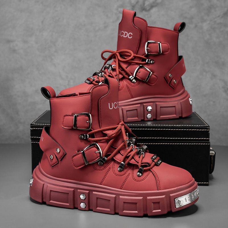 Fashion Men'S Boots - 남성용 오리지널 브랜드 부츠 펑크 플랫폼