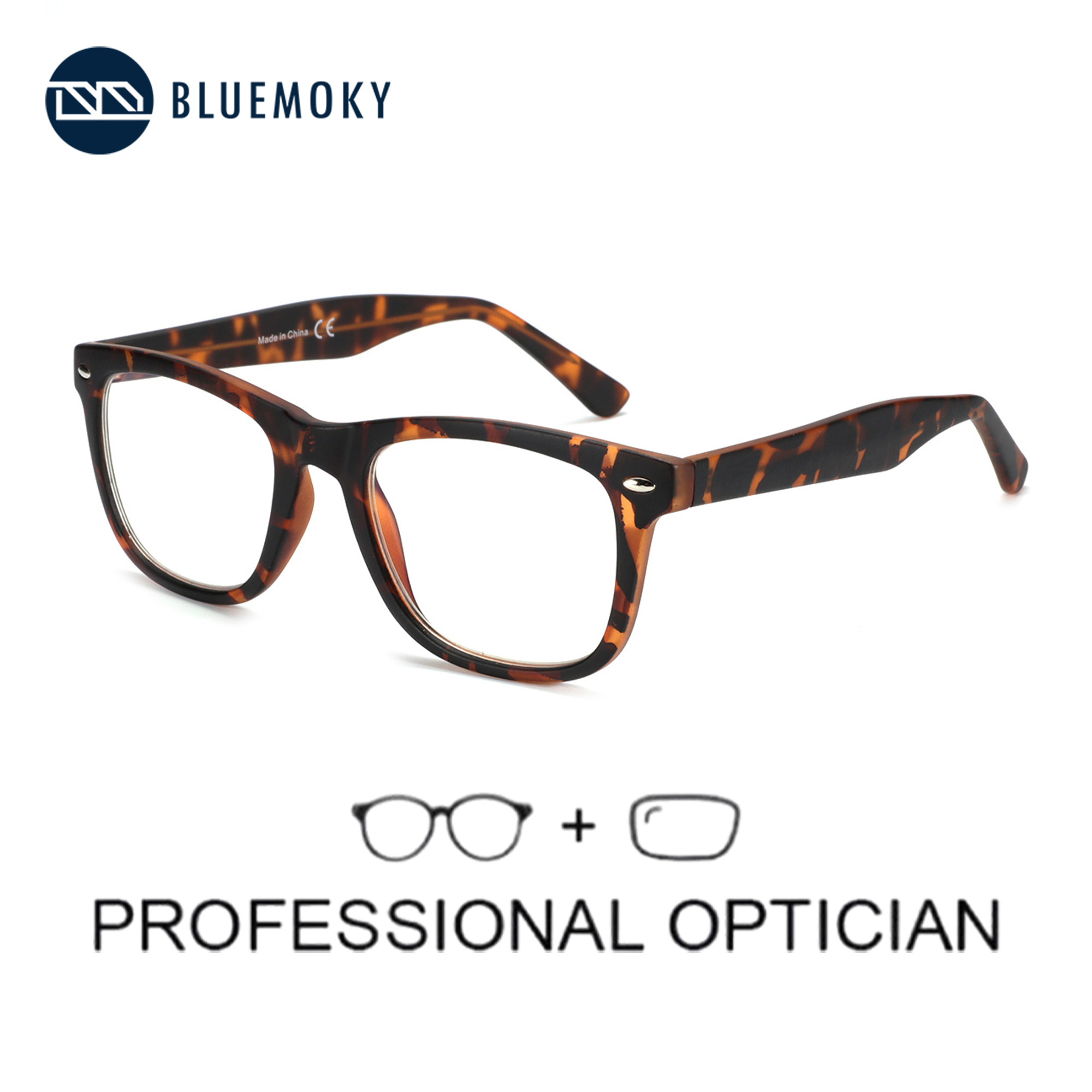 Mens Fashion Reading Glasses - BLUEMOKY 패션 사각 처방 안경, 프로그레시브