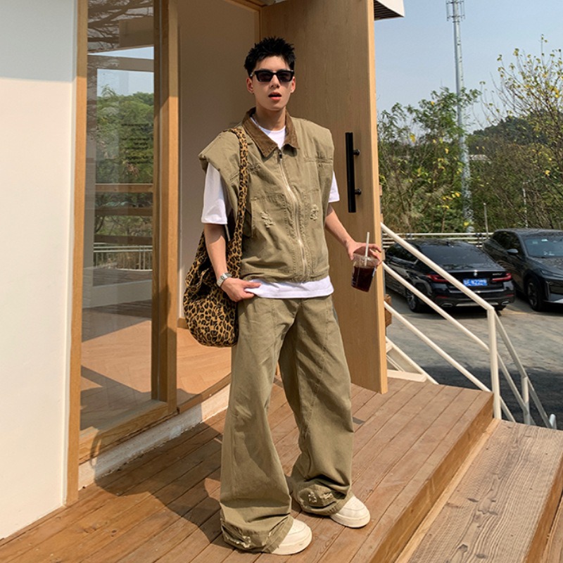 Mens Fashion Summer - 미국 패션 브랜드 레트로 데님 재킷