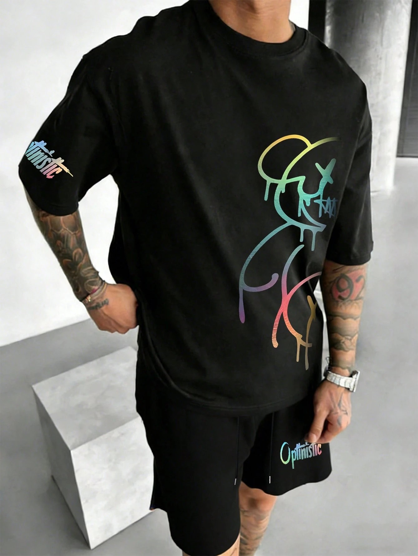 Men'S Fashion Clothing - 2026년 여름 남성용 곰 프린트 통기성