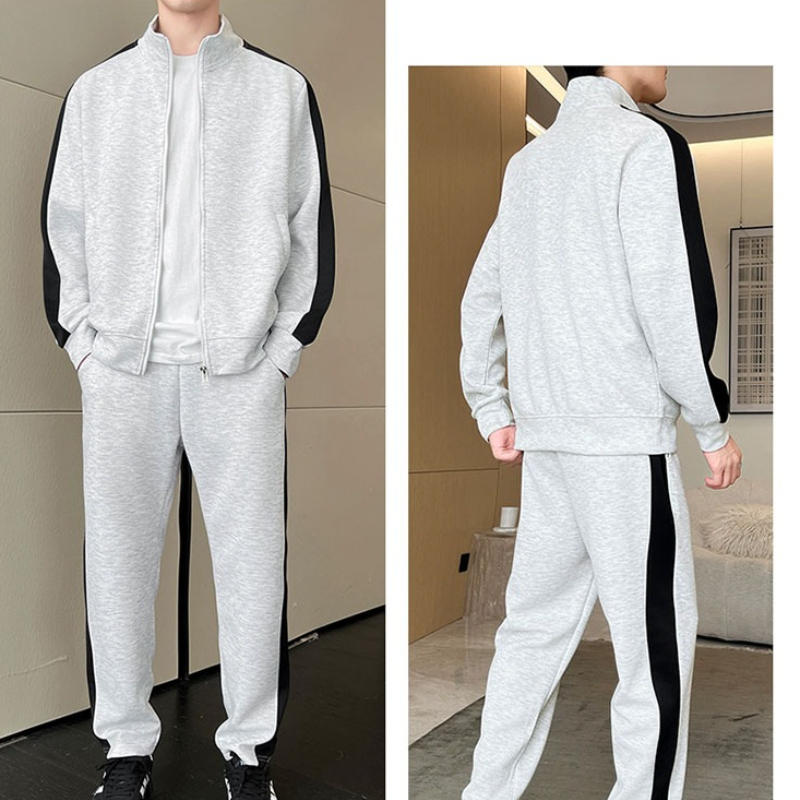 Jacket Mens Fashion - 가을 남성 트레이닝복 캐주얼 조거 패치워크