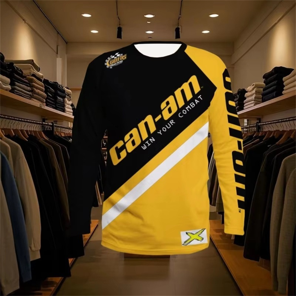 Men'S Fashion Clothing - 오토바이 레이싱 남녀공용 긴소매 라운드넥 티셔츠