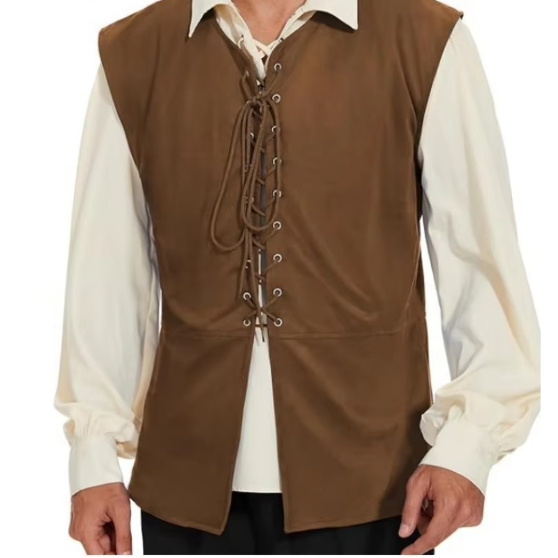 Mens Fashion Vest - 중세 르네상스 해적 고딕 스팀펑크 조끼