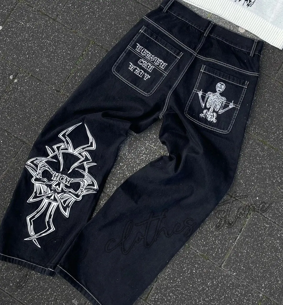 2025 새로운 인쇄 청바지 남성 streetwear  - Men'S Fashion With Baggy Jeans 리뷰 및 가격