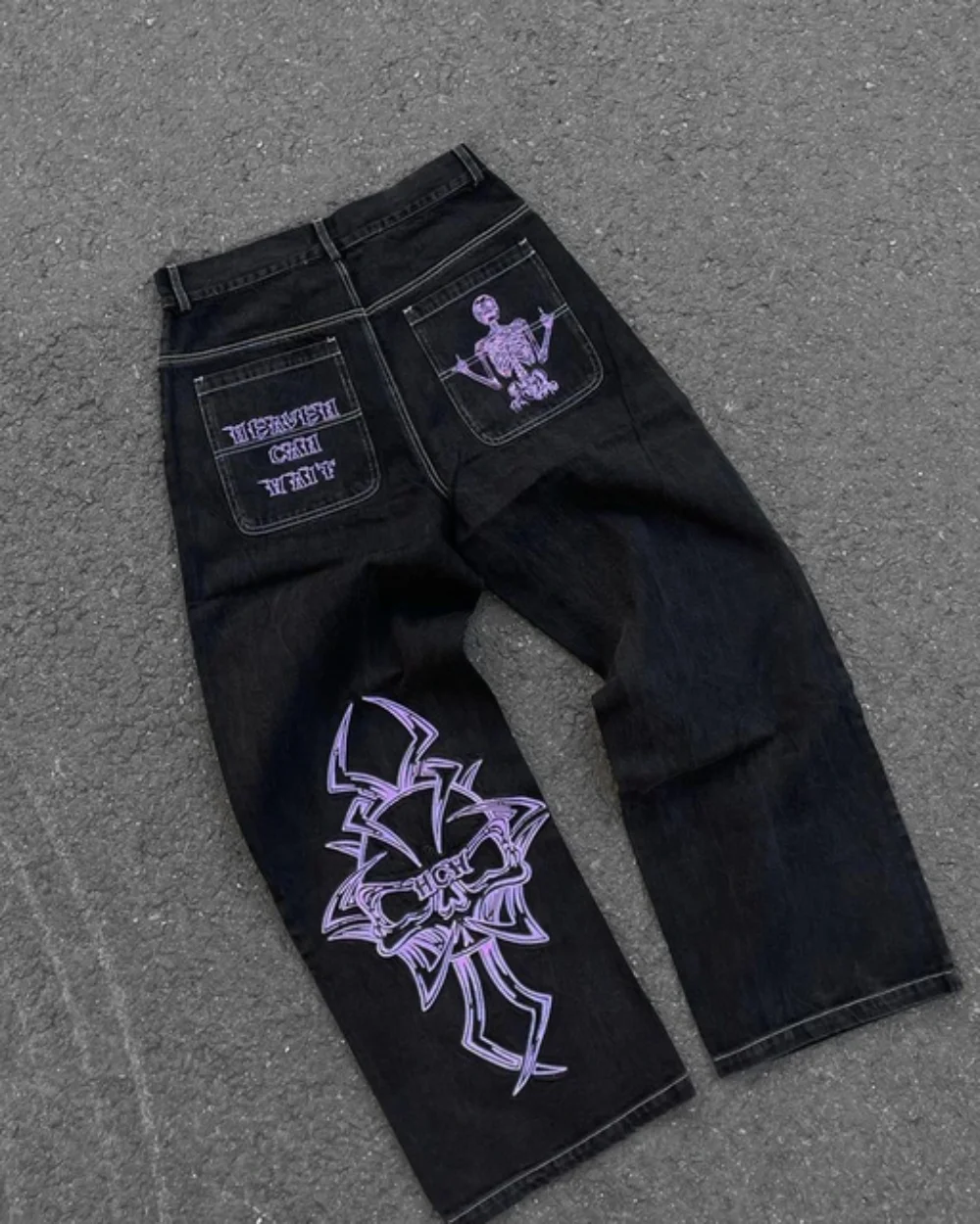 2025 새로운 인쇄 청바지 남성 streetwear  - Men'S Fashion With Baggy Jeans 리뷰 및 가격