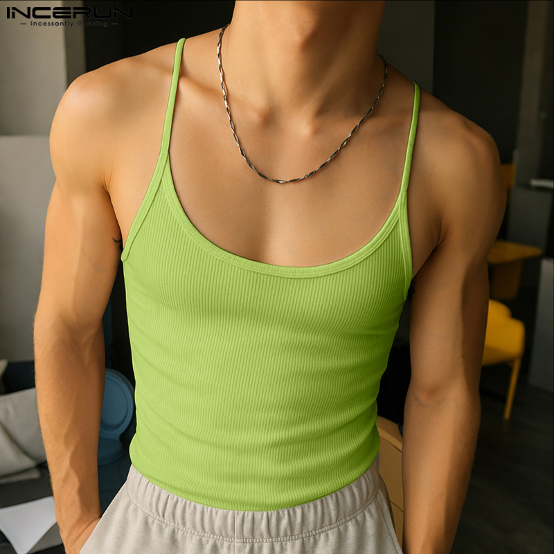 INCERUN 남자 탱크 탑 솔리드 컬러 오-넥 민소매 - Mens Fashion Vest 리뷰 및 가격