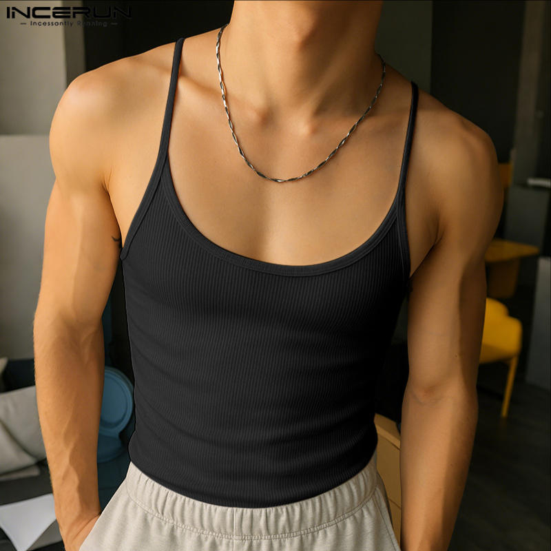 INCERUN 남자 탱크 탑 솔리드 컬러 오-넥 민소매 - Mens Fashion Vest 리뷰 및 가격