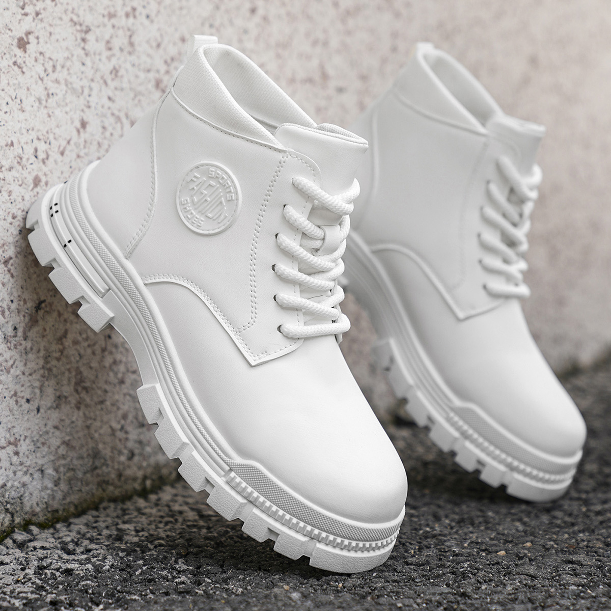 남성용 패셔너블한 사계절용 흰색 오토바이 부츠 가을 겨 - Men'S Fashion Footwear 리뷰 및 가격
