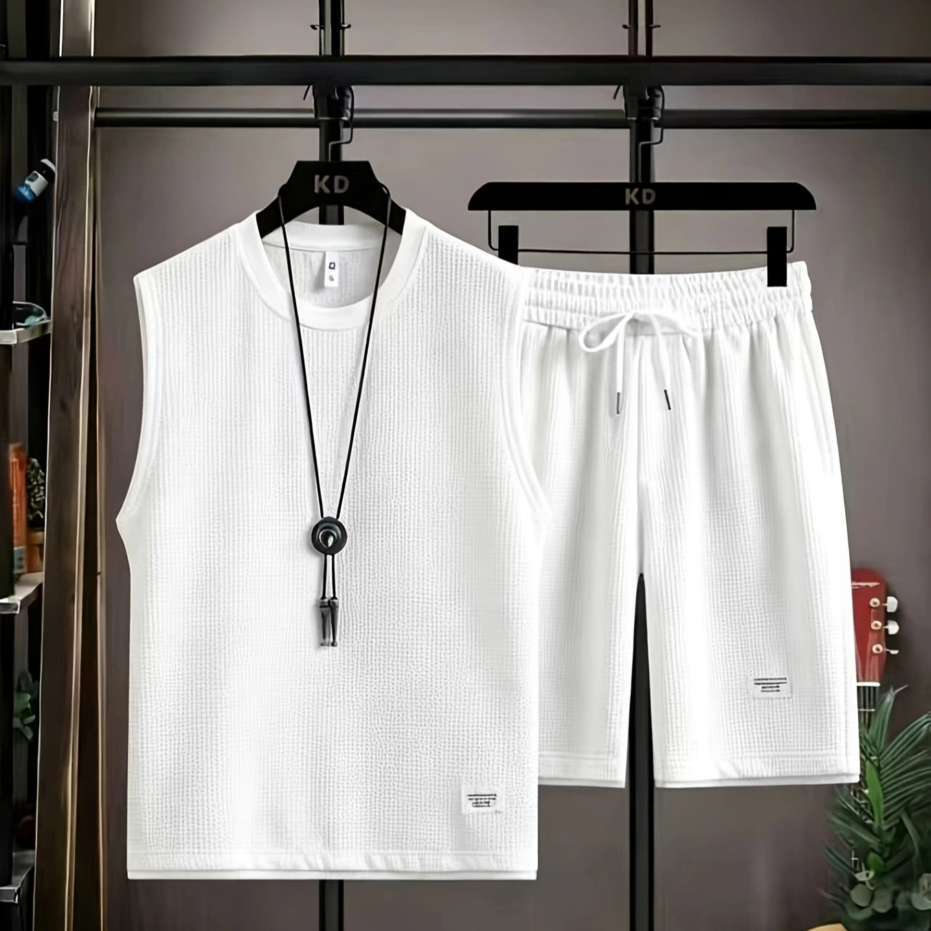여름 남성 조끼 세트 고품질 헬스 조깅 스포츠웨어 세트 - Mens Fashion Summer 리뷰 및 가격