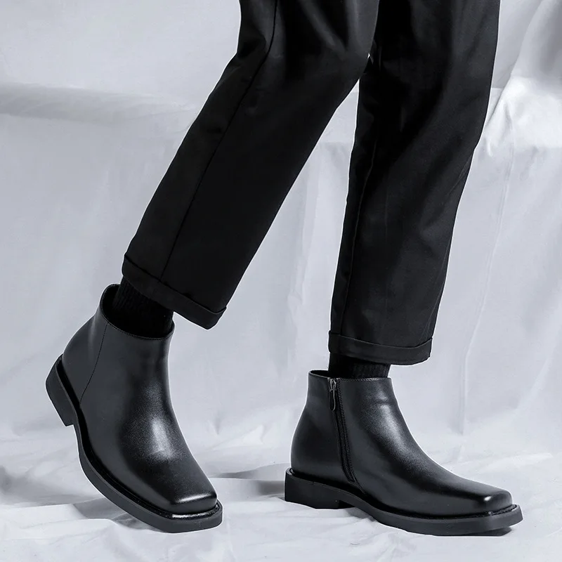 블랙 새로운 패션 남성 캐주얼 가죽 신발 가을 겨울 드 - Mens Fashion Dress Shoes 리뷰 및 가격