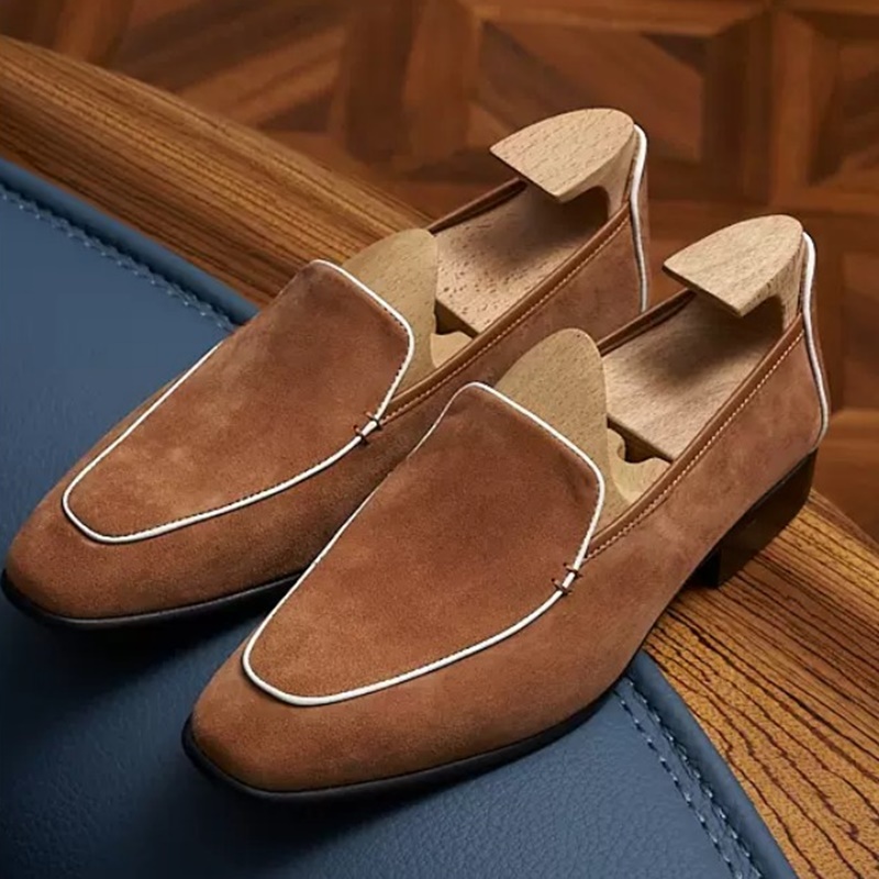 수제 천연 가죽 남성 비즈니스 가죽 신발 패션 스웨이드 - Mens Fashion Dress Shoes 리뷰 및 가격