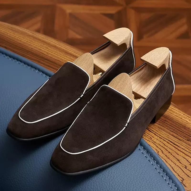수제 천연 가죽 남성 비즈니스 가죽 신발 패션 스웨이드 - Mens Fashion Dress Shoes 리뷰 및 가격