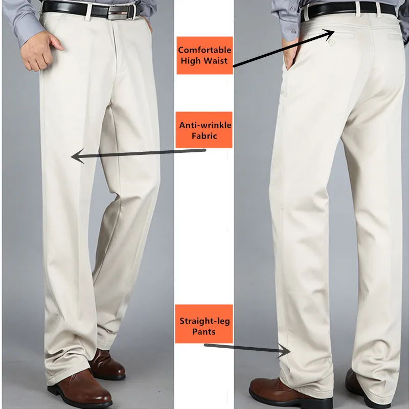 남성용 흰색 바지, 오피스 포멀 비즈니스 스트레이트,  - Formal Trouser Stretch 리뷰 및 가격