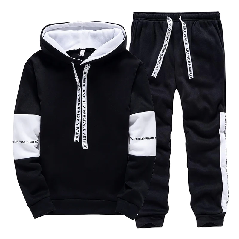 남성용 트랙수트 캐주얼 후드 스웨트셔츠 야외 스포츠 조 - Men'S Fashion Clothing 리뷰 및 가격