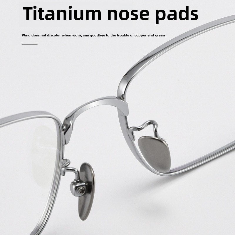 SZTZX 순수 티타늄 와이어 레트로 하프 프레임 안경 - Mens Fashion Reading Glasses 리뷰 및 가격
