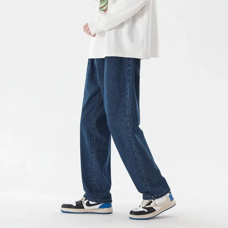 한국 패션 남성 헐렁한 청바지 클래식 올 매치 솔리드  - Men'S Fashion With Baggy Jeans 리뷰 및 가격