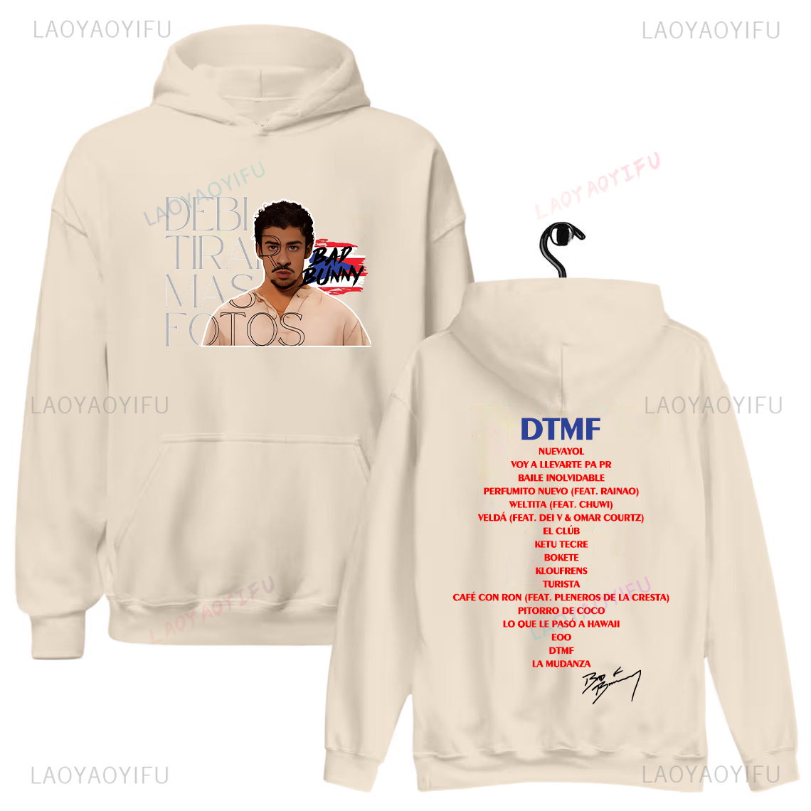 Bad Bunny 앨범 DTMF 프린트 풀오버 패션 루 - Men'S Fashion For 70 Year Old 리뷰 및 가격