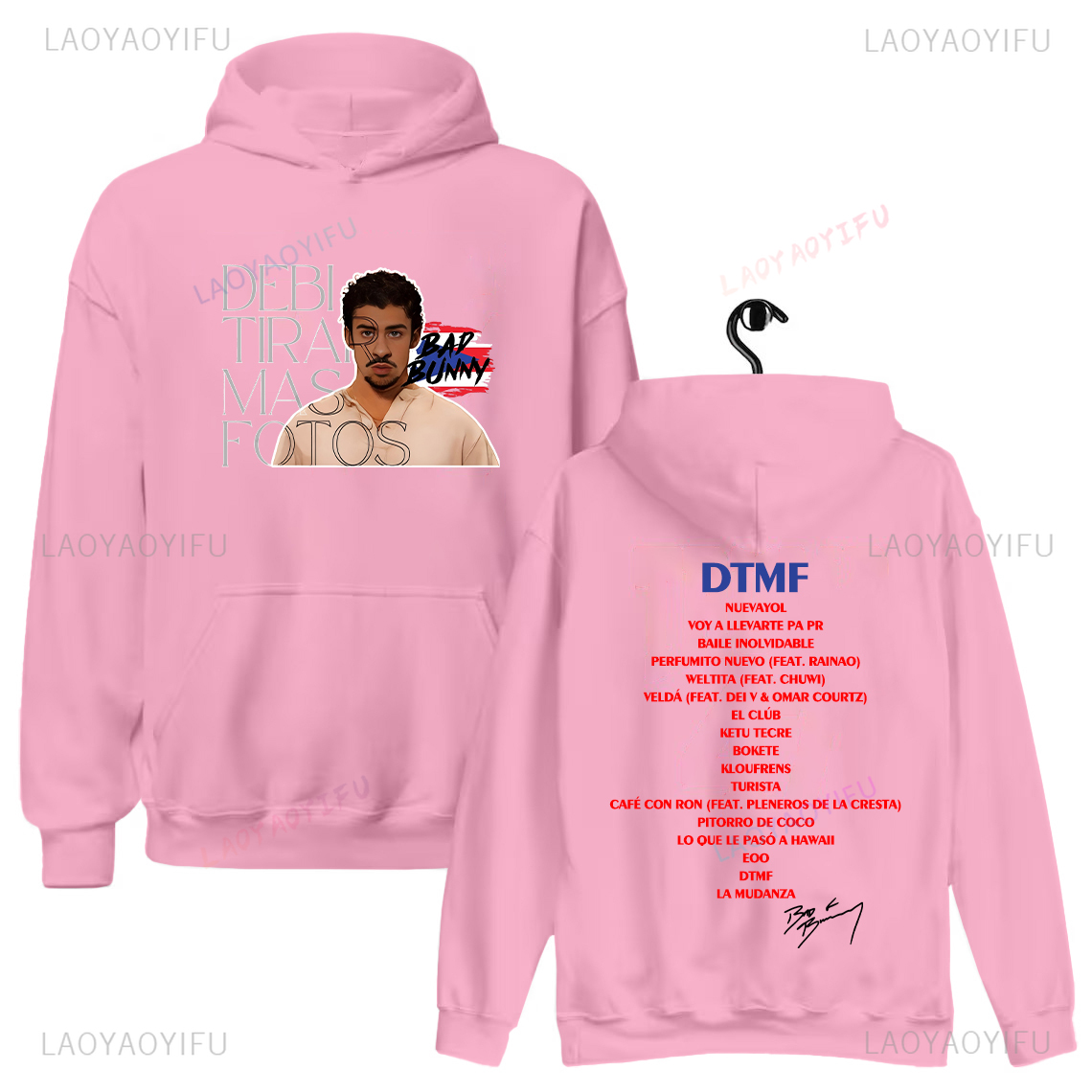 Bad Bunny 앨범 DTMF 프린트 풀오버 패션 루 - Men'S Fashion For 70 Year Old 리뷰 및 가격