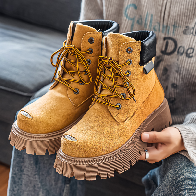 클래식 하이탑 부츠 아웃도어 가죽 남성 캐주얼 앵클 부 - Fashion Men'S Boots 리뷰 및 가격