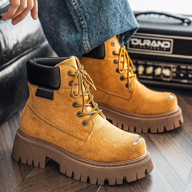 클래식 하이탑 부츠 아웃도어 가죽 남성 캐주얼 앵클 부 - Fashion Men'S Boots 리뷰 및 가격