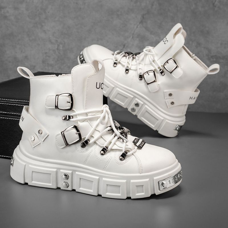 남성용 오리지널 브랜드 부츠 펑크 플랫폼 레드 트렌드  - Fashion Men'S Boots 리뷰 및 가격