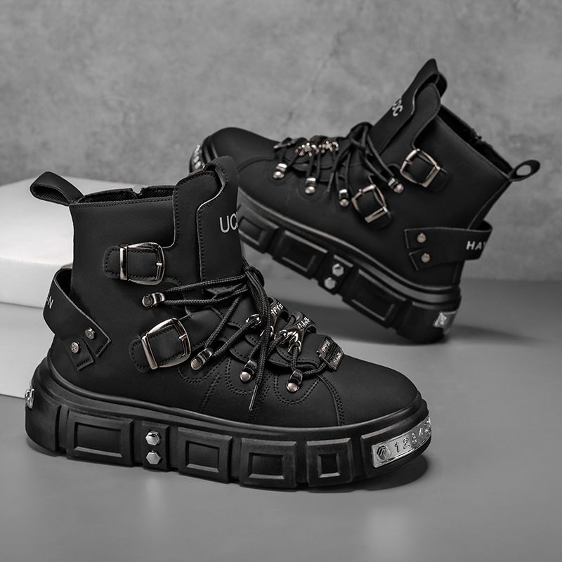 남성용 오리지널 브랜드 부츠 펑크 플랫폼 레드 트렌드  - Fashion Men'S Boots 리뷰 및 가격