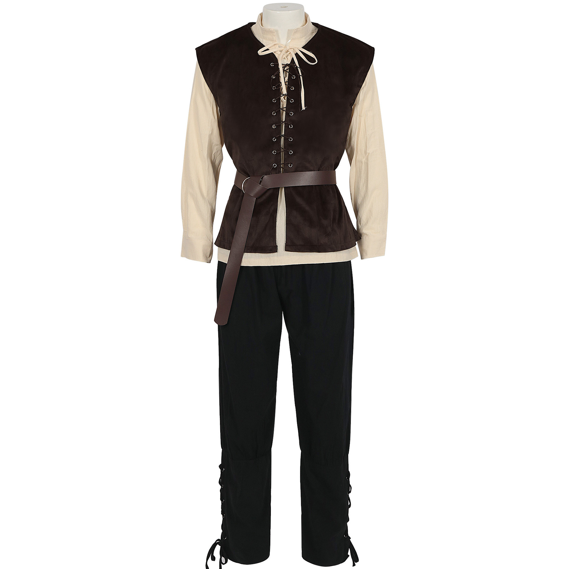 4피스 남성용 할로윈 르네상스 의상 세트 중세 조끼 셔 - Mens Fashion Vest 리뷰 및 가격