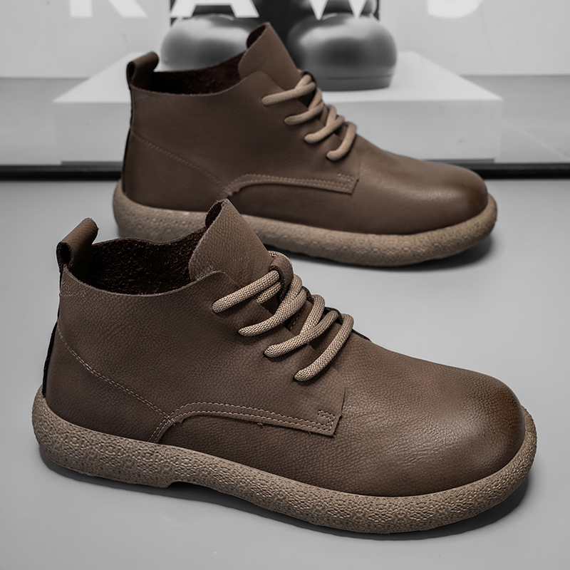 남성용 앵클 부츠 브라운 숏 부츠 럭셔리 신발 파일럿용 - Fashion Men'S Boots 리뷰 및 가격