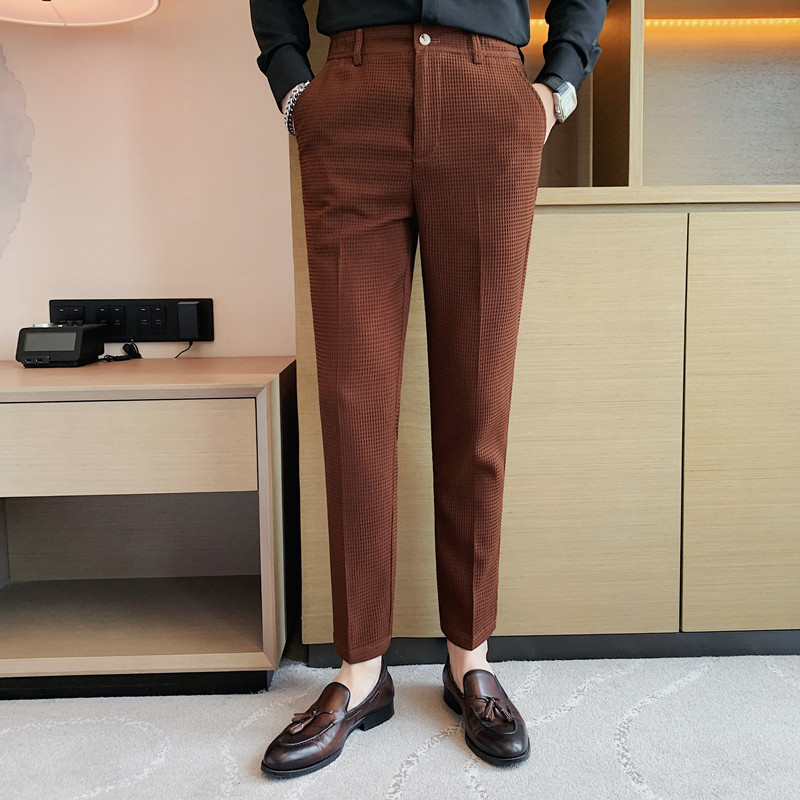 2024 가을 새로운 와플 스트레치 허리 비즈니스 정장 - Formal Trouser Stretch 리뷰 및 가격