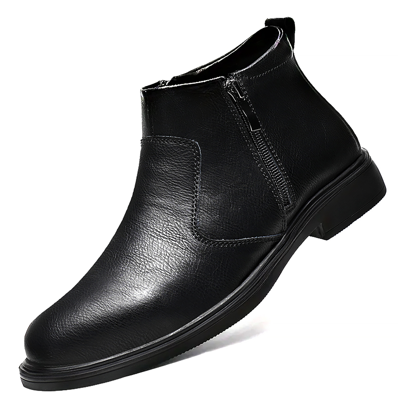 남성용 가을 겨울 신상 하이탑 가죽 신발, 지퍼가 달린 - Fashion Men'S Boots 리뷰 및 가격