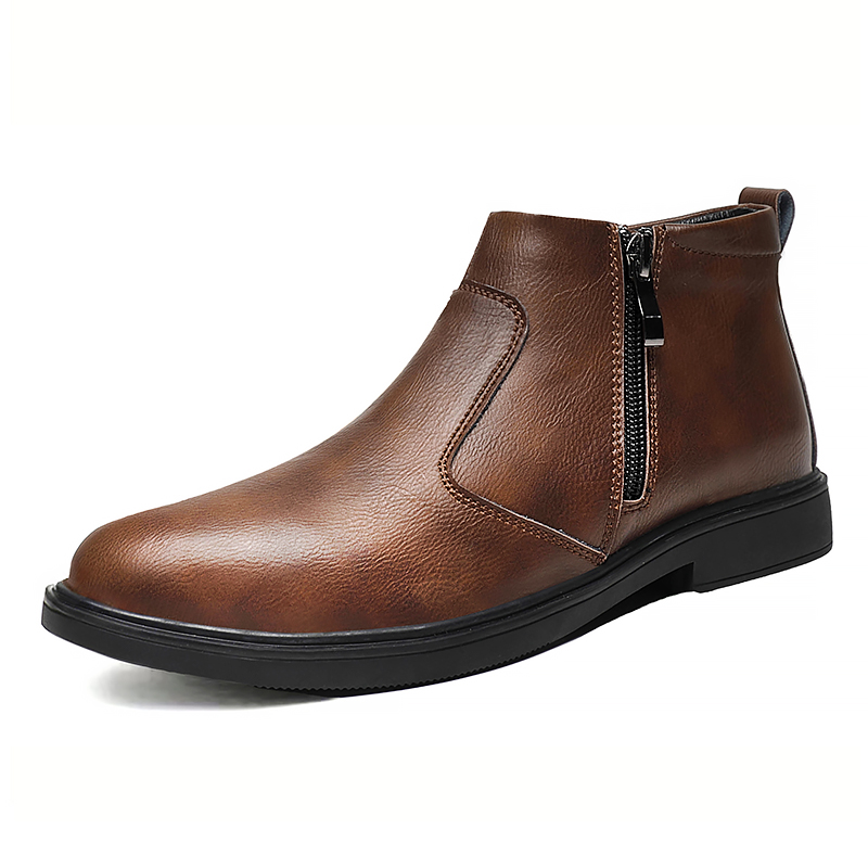 남성용 가을 겨울 신상 하이탑 가죽 신발, 지퍼가 달린 - Fashion Men'S Boots 리뷰 및 가격