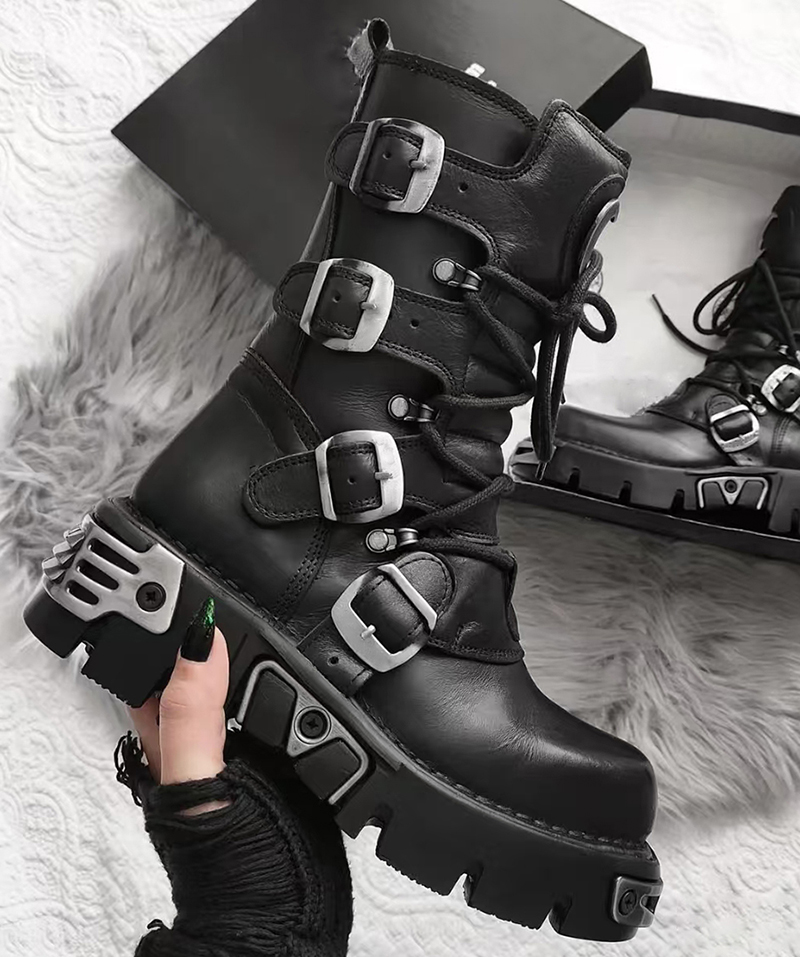 남성 럭셔리 패션 펑크 고딕 하이 모터사이클 부츠 오리 - Fashion Men'S Boots 리뷰 및 가격