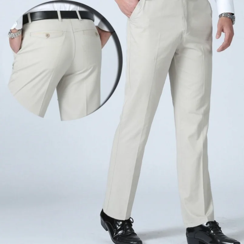 RIYBEOE 남성용 얇은 캐주얼 세트 바지, 두꺼운  - Formal Trouser Stretch 리뷰 및 가격
