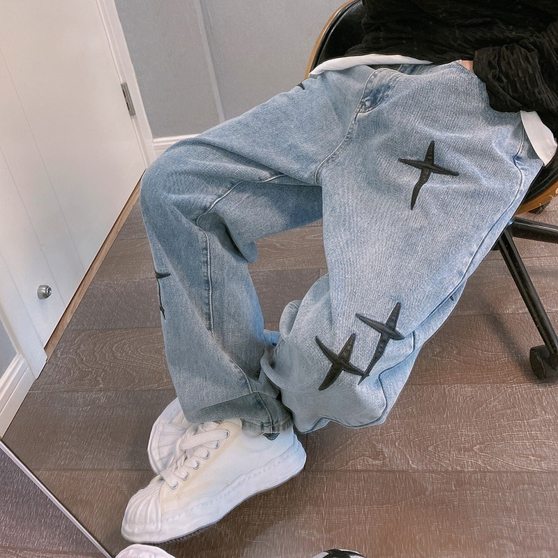 프린트 청바지 남성 2023 새로운 streetwear - Men'S Fashion With Baggy Jeans 리뷰 및 가격
