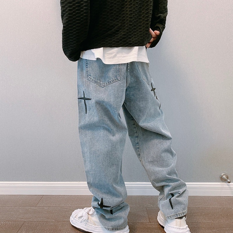 프린트 청바지 남성 2023 새로운 streetwear - Men'S Fashion With Baggy Jeans 리뷰 및 가격