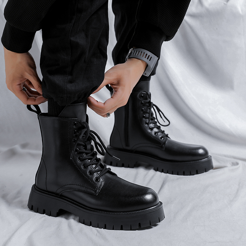 남성 럭셔리 패션 정품 가죽 부츠 블랙 화이트 브랜드  - Men'S Fashion Footwear 리뷰 및 가격