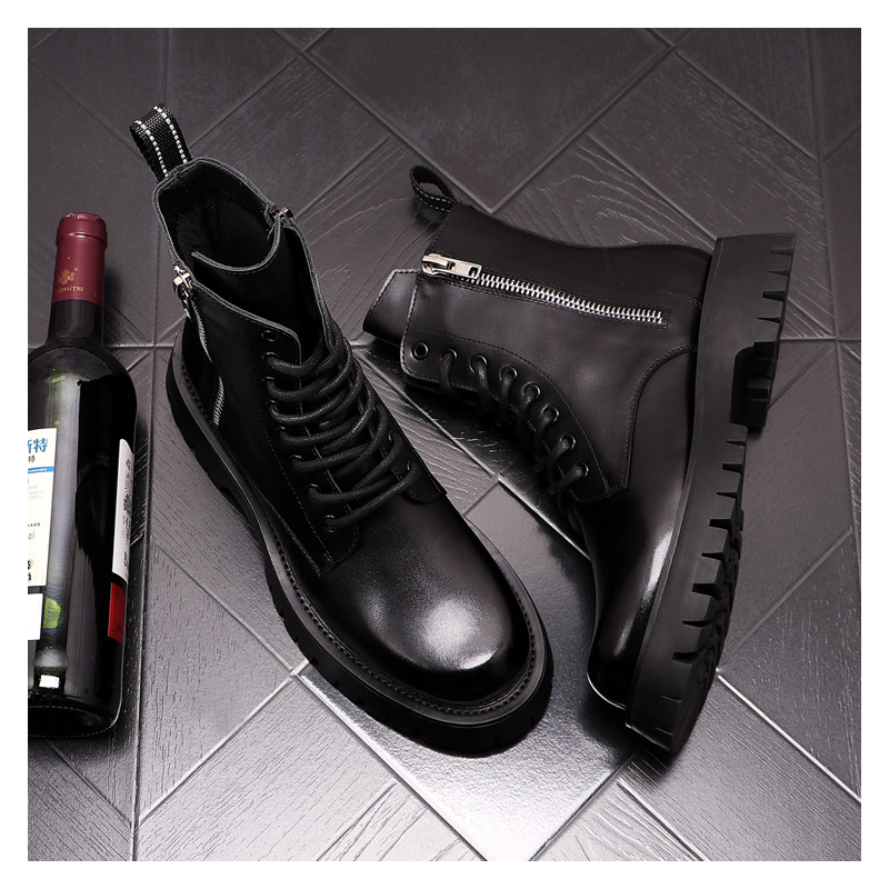 남성 럭셔리 패션 정품 가죽 부츠 블랙 화이트 브랜드  - Men'S Fashion Footwear 리뷰 및 가격