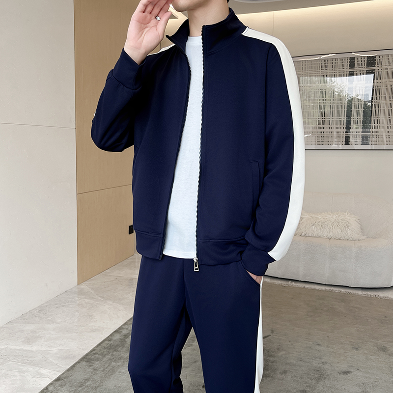 가을 남성 트레이닝복 캐주얼 조거 패치워크 스포츠웨어  - Jacket Mens Fashion 리뷰 및 가격