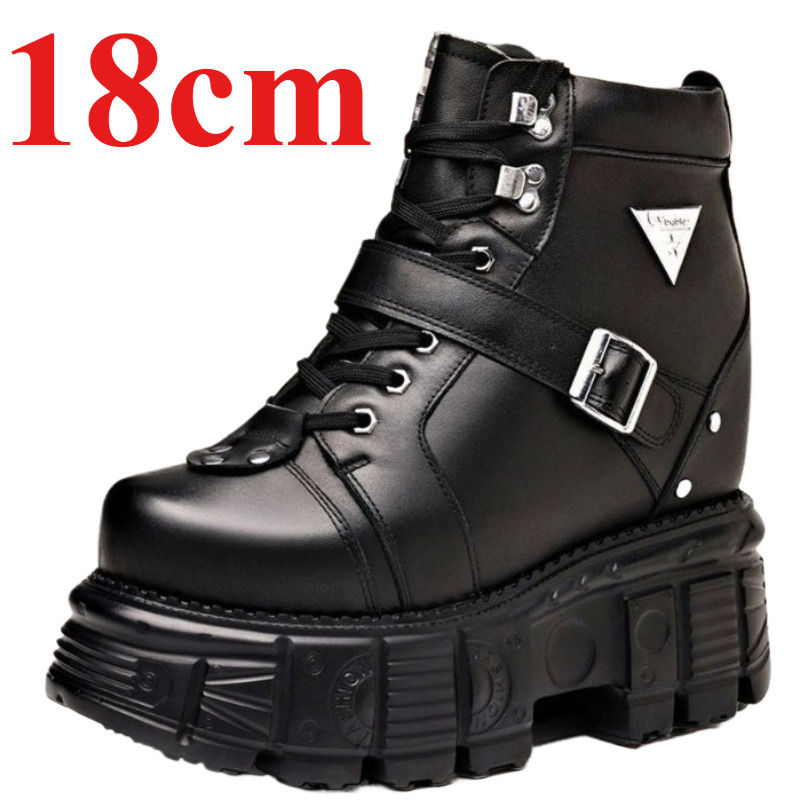 남성용 18cm 키높이 부츠, 정품 가죽 오토바이 부츠 - Fashion Men'S Boots 리뷰 및 가격