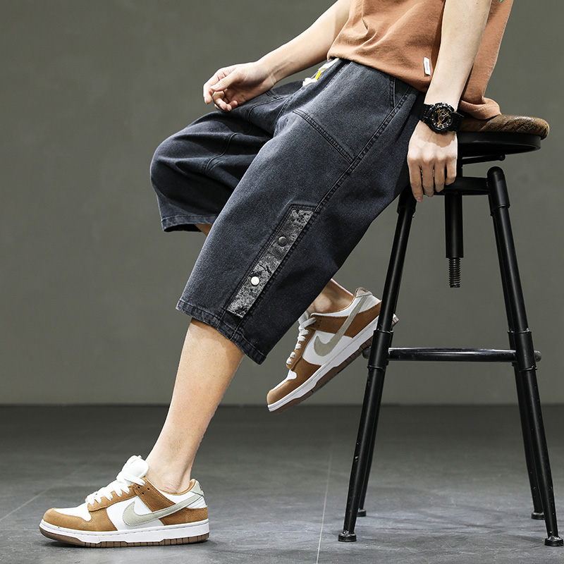 한국 스타일 남성 롱 반바지 3/4 길이 데님 버뮤다  - Men'S Fashion With Baggy Jeans 리뷰 및 가격