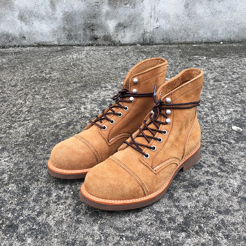 새로운 남성 신발 명품 브랜드 빈티지 남성 부츠 소가죽 - Fashion Men'S Boots 리뷰 및 가격