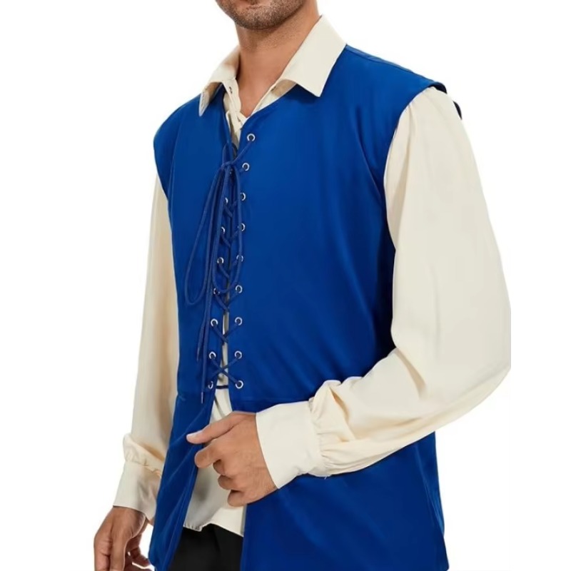 중세 르네상스 해적 고딕 스팀펑크 조끼 남성용 루즈핏  - Mens Fashion Vest 리뷰 및 가격